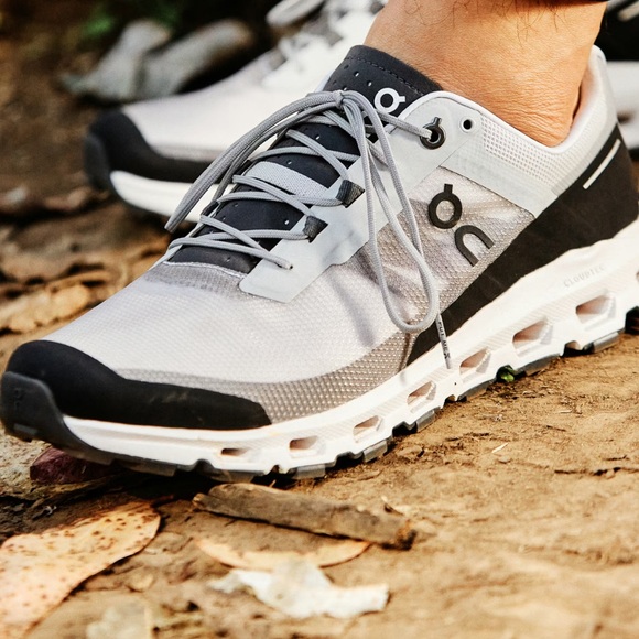 On Running Shoes - On Running Gray and Black Athletic Shoes